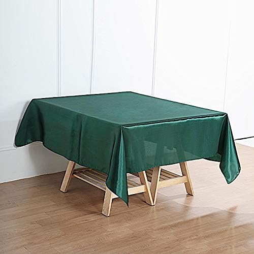10 pcs 72x72 inch Hunter Green Square Tablecloth Satin Fabric Overlays Linens | Table Cloths Cover for Wedding Party Banquet Reception Events Decoration Kitchen Dining Events Kitchen Dining - Image 5