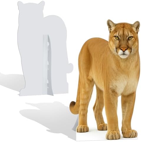 Cougar 5FT Life Size Cardboard Cutout, Safari Theme, 1 PC - Image 3