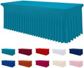Smiry Spandex Elastic Fitted Table Cloth Skirt for 6FT Rectangle Table by Smiry