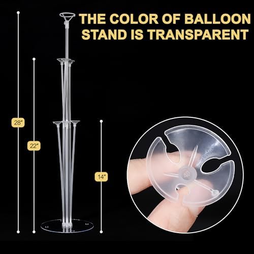 20 Sets Balloon Stand Kit, Balloon Sticks Holder with Base Birthday Wedding Graduation Party Decortaions Table Centerpieces Balloon Arch kit - Image 2