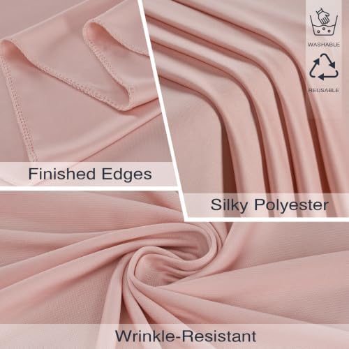 30x10ft Wrinkle Free Dusty Pink Backdrop Curtains for Parties, 6 Panels 5x10ft Silky Polyester Photo Backdrop Drapes Back Drop Cloth Drapery for Wedding Birthday Photography Background - Image 4