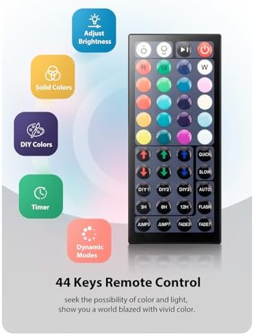 Onforu RGBW LED Flood Light DIY Color Changing Uplights with Remote, 6 Pack - Image 6