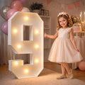 imprsv 3FT Marquee Numbers, Light Up Numbers for 9th 90th Birthday Decorations Anniversary Party Decor, Number 9 Light Up Number, Pre-Cut Foam Board Kit by Letsmakeitimpressive