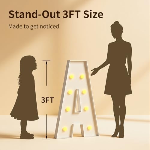 Imprsv Marquee Letters 3FT Large Light Up Letters N Party Decorations - Image 6