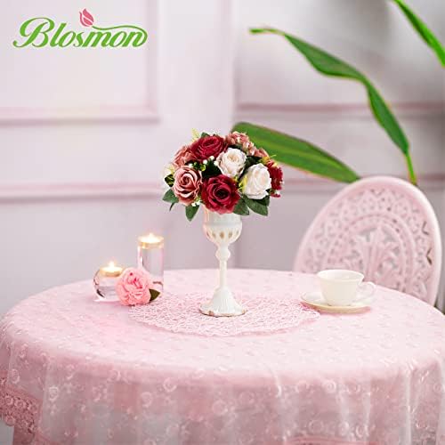 BLOSMON Wedding Flowers Centerpieces for Tables: 15 Rose Flowers, 10 Pcs - Image 2