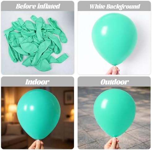 Voircoloria 90pcs Teal Balloons Garland Arch Kit, 18 12 10 5 Inch - Image 3