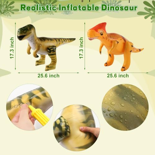 Fovths 17 Pcs Halloween Dinosaur Trunk or Treat Car Decorations Kit - Image 3
