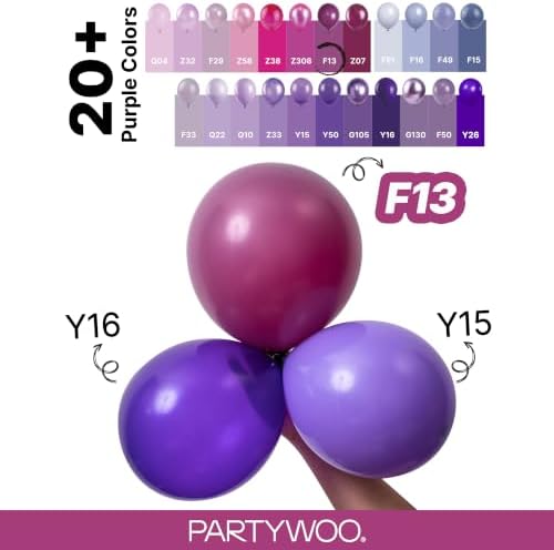 PartyWoo Dark Purple Balloons 140pcs Royal Purple Boho Neutral Color - Image 4