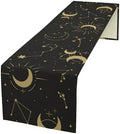 Sun Moon Table Runner Magical Boho Tarot Astrology Stars Seasonal Autumn Dinner Runner for Farmhouse Party Holiday Home Kitchen Dining Table Decoration 13"x90" by SHElifestyle