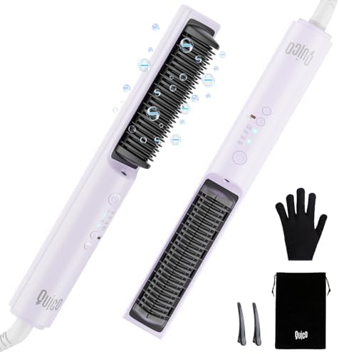 Quico Hair Straightener Brush, 100-240V Dual Voltage Straightener Brush by Quico
