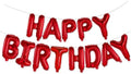 Happy Birthday Balloons Banner Red 16 Inch Mylar Foil Letters | Inflatable Party Decor and Event Decorations for Kids and Adults | Reusable, Ecofriendly Fun by WESTGO