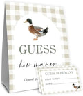 Mallard Duck Baby Shower Decorations,Duck Guess How Many Baby Shower Game,One Lucky Duck Birthday Party Decorations Game & Activities 50 Cards and Sign by Unknown