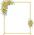 Wokceer Backdrop Stand Square Wedding Arch 6.6FT x 5.2FT Gold Metal Balloon Arch Backdrop Stand for Wedding Ceremony Birthday Party Baby Shower Photo Booth Background Decor by Wokceer