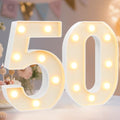 Pooqla 50th Birthday Decorations for Women Men, Light Up Numbers 50 for Party Table Backdrop Wall Decors, 50th Birthday Gift for Her Him, Marquee Number for Wedding Anniversary Decorations by Pooqla