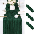 3 Pack Emerald Green Cheesecloth Table Runner 17x108 Inch Semi Sheer Boho Gauze Cheese Cloth Fabric Table Runners Table Decor for Wedding Party Baby Shower Birthday Home Decor Garden Farmhouse by Unknown