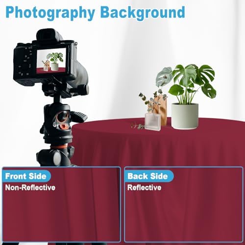 Burgundy Photography Backdrop for Photoshoot, Fabric, 8x10 FT - Image 6