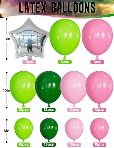Pink and Green Balloon Garland Arch Kit, Witch Themed Party Decor - Image 2