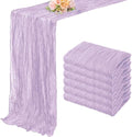 6 Pack Lilac Cheesecloth Table Runner 10FT Rustic Gauze Cheese Cloth Table Runner for Wedding 20 x 120 Inch Long Bridal Baby Shower Table Decor Boho Fabric Sheer Birthday Party Table Decorations by FoliafeelHome