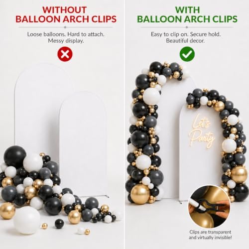 LemonRoad 10 Pack Large Balloon Arch Clips Spring Clamp for Backdrop, Black - Image 4