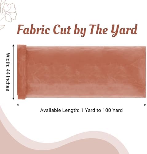 85 Yard Organza Fabric 44" Wide for Wedding Event Décor - Coral Peach - Image 2