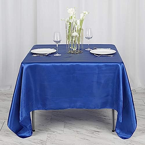 10 pcs 72x72 inch Royal Blue Square Tablecloth Satin Fabric Overlays Linens | Table Cloths Cover for Wedding Party Banquet Reception Events Decoration Kitchen Dining Events Kitchen Dining - Image 5