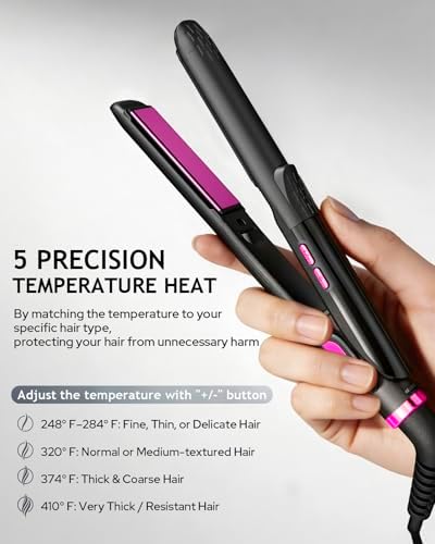 0.5 Inch Mini Flat Iron Adjustable Temp - Image 2