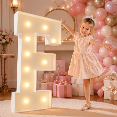 imprsv 4FT Marquee Letters Large Light Up Letters F for Party Decor by Letsmakeitimpressive