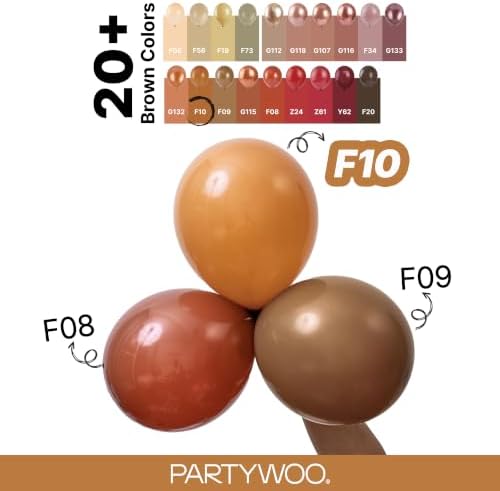PartyWoo Boho Neutral Light Brown Balloons 140pcs Coffee Different Sizes - Image 4