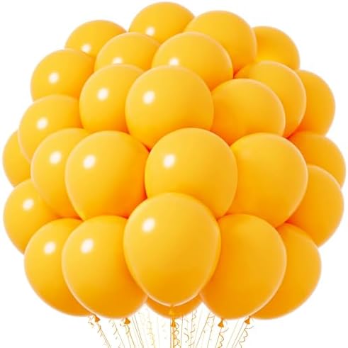 Voircoloria 66pcs Lemon Yellow Mustard Yellow Latex Party Balloons, 12inch by Voircoloria
