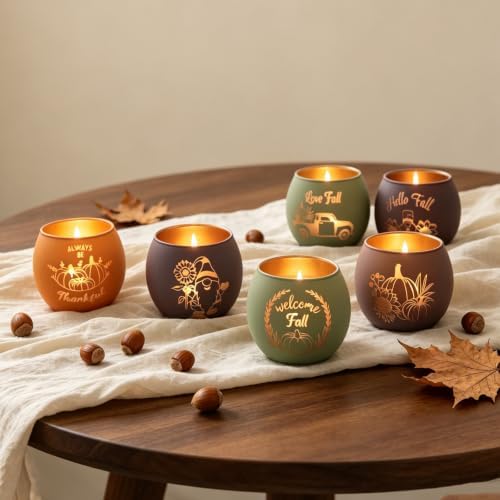 SHMILMH Candle Holders for Fall Table Decor Centerpiece Decorations 12 PCS - Image 3