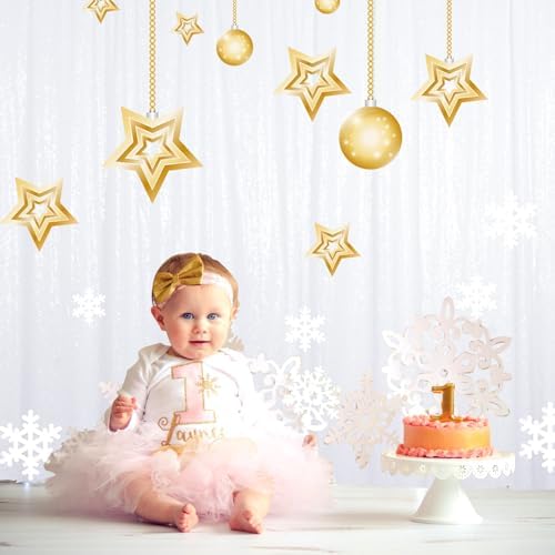 ShinyBeauty 8x8FT Sparkling Sequin Photography Backdrop - Premium Shimmering White Background for Wedding, Birthday Party Backdrop, Studio Decor - Image 5