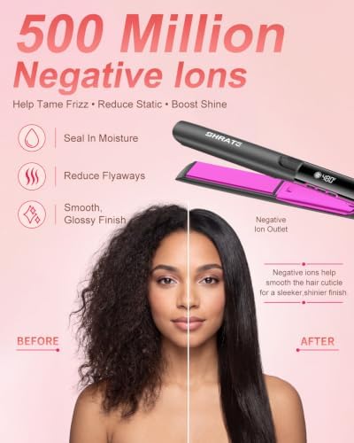 SHRATE Flat Iron Hair Straightener | 2 in 1 Flat Iron and Curler | 1.2 Inch - Image 2