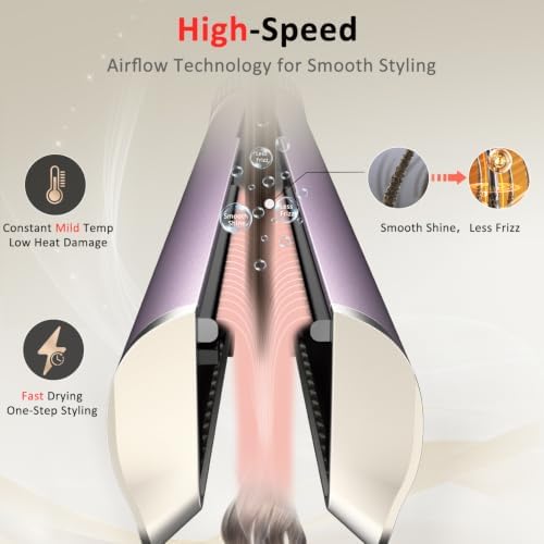 2-in-1 Air Hair Straightener & Blow Dryer,Wet-to-Dry Straightener Flat Iron - Image 3