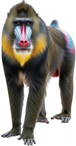 Mandrill 6FT Life Size Cardboard Cutout, Animal Standup, 1 PC by Unknown