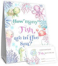 Sea You Soon Baby Shower Decorations,Under the Sea Guess How Many Baby Shower Game,Guess How Many Fish are in the Sea,Ocean Theme Birthday Party Game & Activities 50 Cards and Sign by Unknown