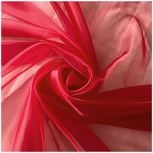 50 Yard Organza Fabric 44" Wide for Wedding Event Décor - Red - Image 4
