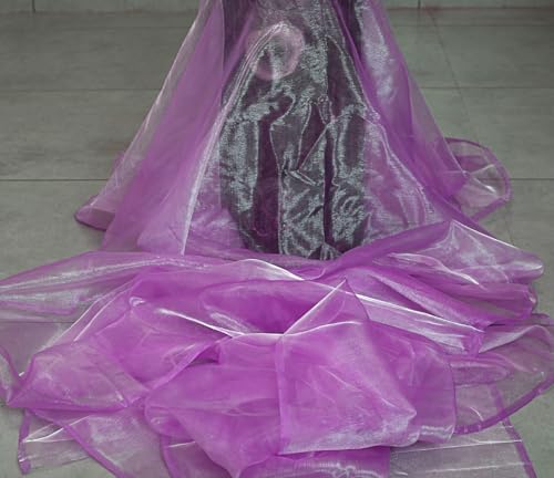 10 Yard Organza Fabric 44" Wide for Wedding Event Décor - Light Purple - Image 3