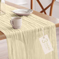Pureegg 3 Pack Cheesecloth Table Runner 120 Inch Beige by Pureegg