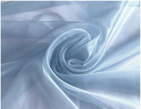 30 Yard Organza Fabric 44" Wide for Wedding Event Décor - Baby Blue - Image 4