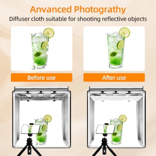 Light Box with Tripod Stand, 16"x16"Upgraded LightBox with 3 Stepless Dimming Light Boards (CRI ≥95) 189 Light Beads, Shooting Tent kit with 6 PVC Backdrops.Photo Studio Light Box for Photography - Image 5