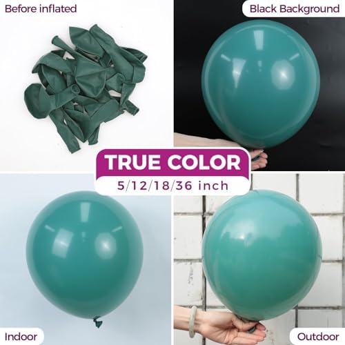 Bezente Slate Blue Latex Boho Party Helium Balloons 100 Pack 12 inch - Image 2