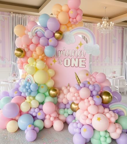 Pastel Rainbow Balloon Garland Kit 181Pcs Macaron Easter Balloon Arch Kit, Different Size Spring Colorful Balloon Garland for Spring Easter Birthday Baby Shower Gender Reveal Party Decorations - Image 5