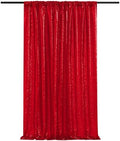 Red Sequin Backdrop Curtains-1 Panel 3FTx8FT Red Backdrop for Wedding, Glitter Party Decorations Background Drapes for Birthday Party Anniversary Graduation Photo Booth Decor by SoarDream