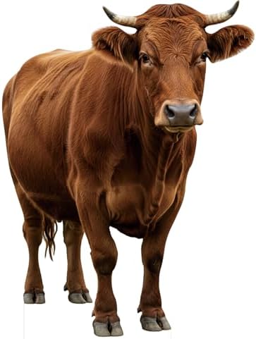 Nativity Brown Cow 6FT Life Size Cardboard Cutout, Christmas by Unknown