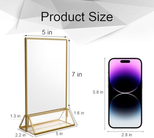 NIUBEE 5x7 Acrylic Sign Holder, Picture Frame, Wedding Table Numbers, 6pack - Image 3