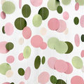 Sage Green and Dusty Pink Polka Dots Garlands Olive Green Dusty Rose Beige Hanging Paper Circle Dots Streamer for Girls Birthday Wedding Shower Engagement Bachelorette Party Decorations Supplies by pinkblume