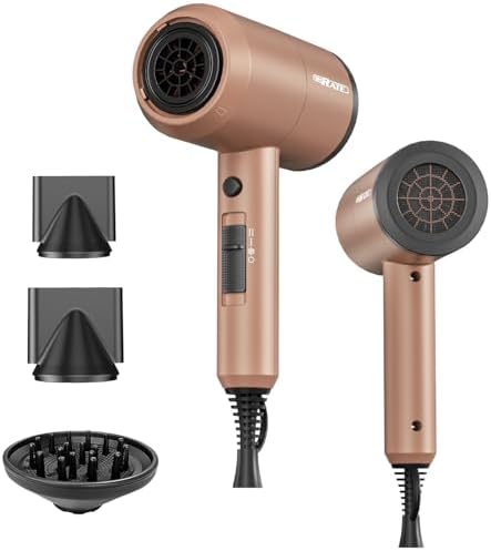 SHRATE Professional Ionic Hair Dryer with Diffuser & Nozzle | Low Noise by SHRATE