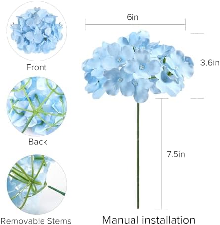 Auihiay 304Pcs Hydrangea Artificial Flowers Bulk, Faux Artificial Hydrangea - Image 3