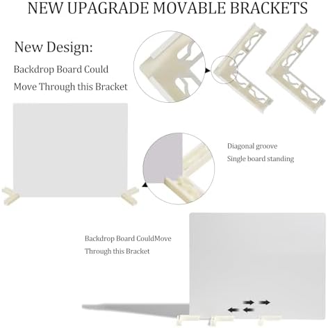 3 PCS Board Photo Backdrop, 15.8x11.8 Inch Waterproof Photography Backdrop Boards with 3 PCS Bracket for Flat Lay, Product Photography Background (White 3) - Image 4