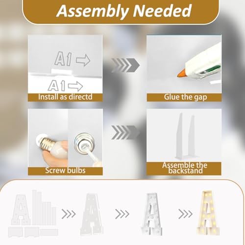 Ledido Easy-Assemble 4FT Warm White Marquee Light Up Number 30 for Birthday - Image 3